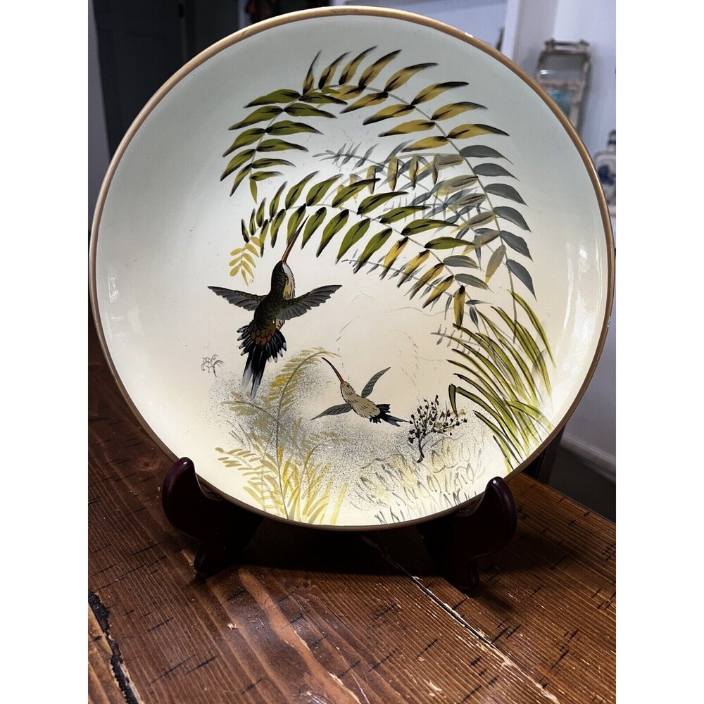 Raymond Waites Decorative Hummingbird Plate , Hand painted ,